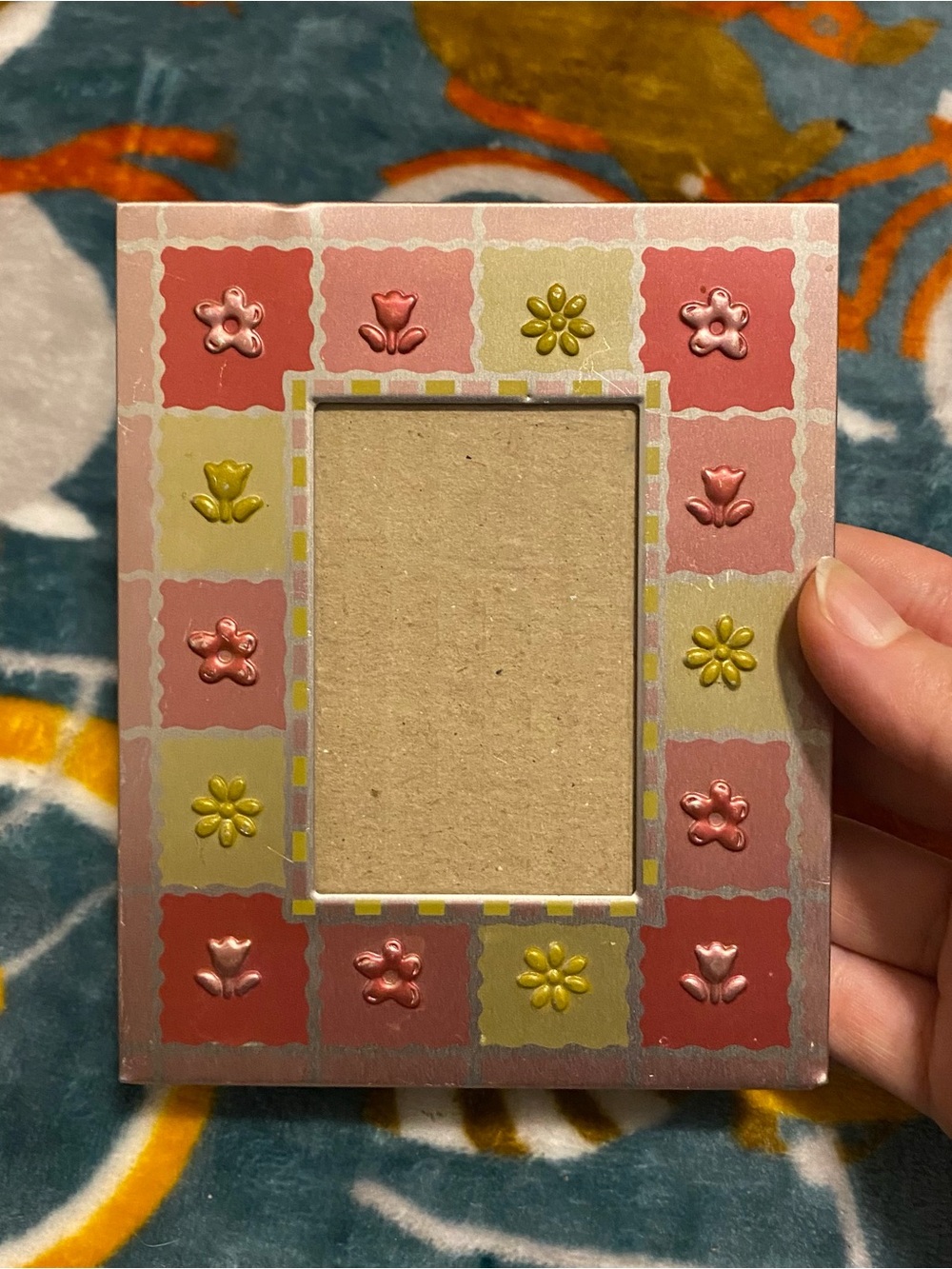 Cute Cottagecore Pink & Yellow 3D Floral Picture Frame